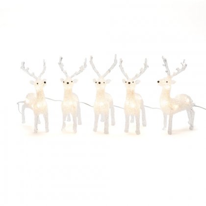 Konstsmide Acrylic LED Reindeer 5 Piece Set