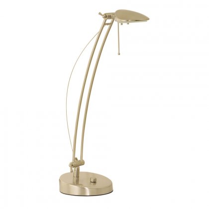 Oaks Lighting Delta Table Lamp Satin Chrome