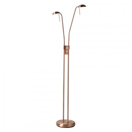 Oaks Lighting Juma Twin Floor Lamp Copper