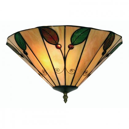 Oaks Lighting Tiffany Style Leaf Ceiling Light