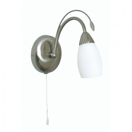 Oaks Lighting Antwerp Single Wall Light Antique Chrome