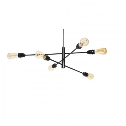 Oaks Lighting Graz 6 Light Pendant Black