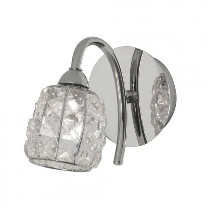 Oaks Lighting Naira 1 Lamp Wall Light Chrome