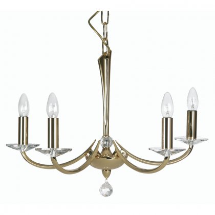 Oaks Lighting Bahia 5 Light Chandelier Gold