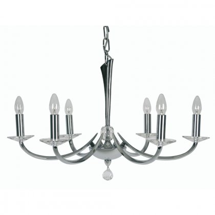 Oaks Lighting Bahia 6 Light Chandelier Chrome