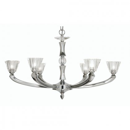 Oaks Lighting Perseas 6 Light Chandelier Chrome