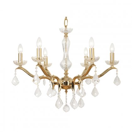 Oaks Lighting Isabella 6 Light Chandelier Gold