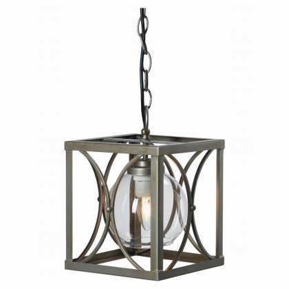 Oaks Lighting Rut Pendant Matt Silver