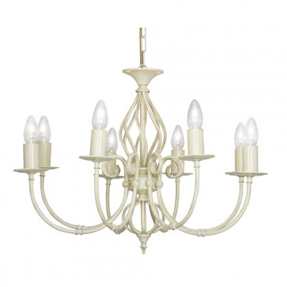 Oaks Lighting Tuscany 8 Light Chandelier Ivory