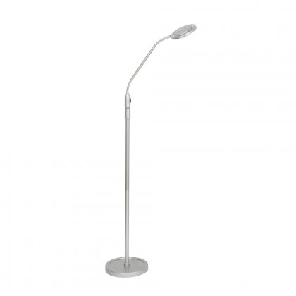 Oaks Lighting Surenta LED Floor Lamp Silver Grey