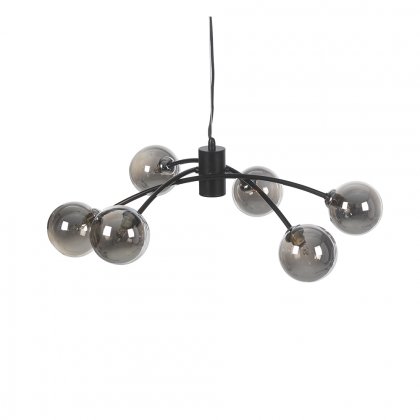 Oaks Lighting Marne 6 Lamp Pendant Black