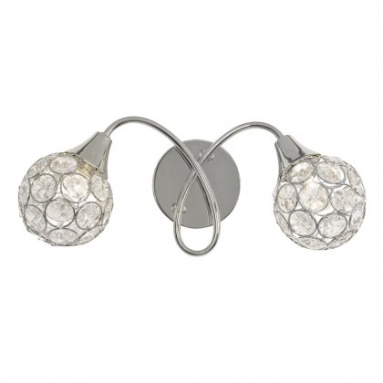 Oaks Lighting Lana Twin Wall Light Chrome