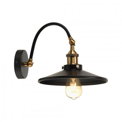 Oaks Lighting Aken Wall Light 230 x 260 x 330mm Black