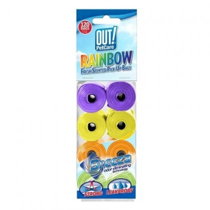 OUT! Rainbow Waste Pick Up Bags - Clip Strip