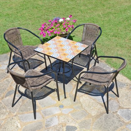 TOBAGO SQUARE 60cm Set - 4 x SAN REMO Chair