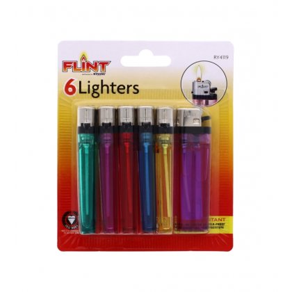 Rysons 6pk Disposable Flint Lighter (12/48)