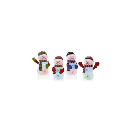 Premier Decorations 23cm Battery Operated Snowman with Hat & Scarf - Assorted