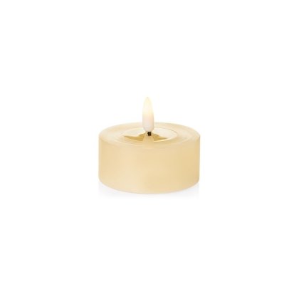 Premier Decorations FlickaBright LED Tealight with Melted Pool 7 x 3cm - Cream