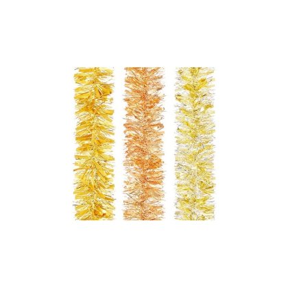 Premier Decorations Chunky Tinsel 2M x 10cm Golds - Assorted