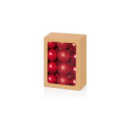 Premier Decorations Shatterproof Tree Decorations 30mm (Pack of 24) - Red