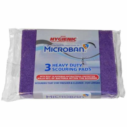 Mircoban Heavy Duty Antibacterial Scourer Pads - 3 Pack