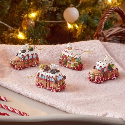 Three Kings Resin Gingerbread CandyCar Pendant - Assorted