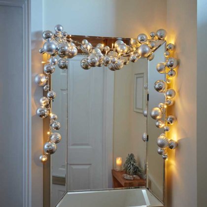 Three Kings InLit Bauble Garland 180cm - Silver