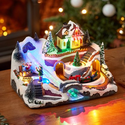 Three Kings Animated Villages Winter WonderLand SnowScene