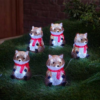 Three Kings InLit Ice Foxes (Set of 5)