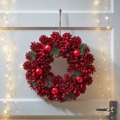 Three Kings Festive Natural Decor RubyPine Wreath 30cm