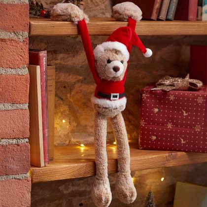 Three Kings Seasonal Plush Decor Hanging Teddy Santa