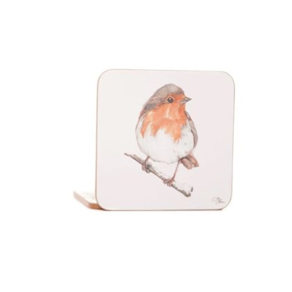 Meg Hawkins The Hearth' Robin Watercolour Coasters