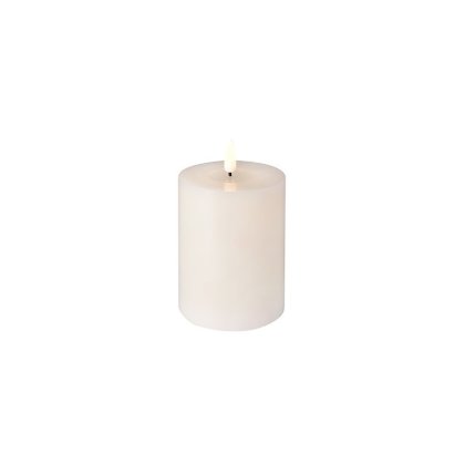 Premier Decorations Battery Operated Flickabright Melted Top Candle 7.5 x 10cm - Cream