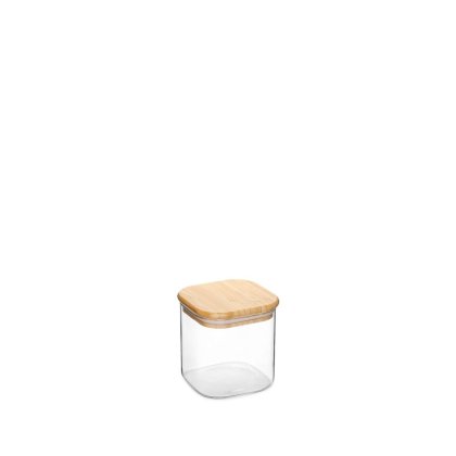 Jomafe Store&Care Square Glass Jar with Bamboo Lid - 800mll