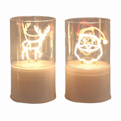 Straits LED Santa/Reindeer Decoration 12cm - Assorted