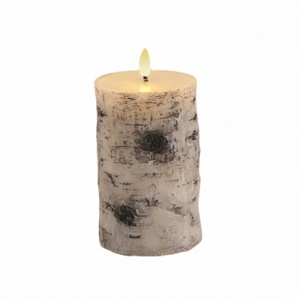 Straits LED Birch Candle 7.6 x 12cm