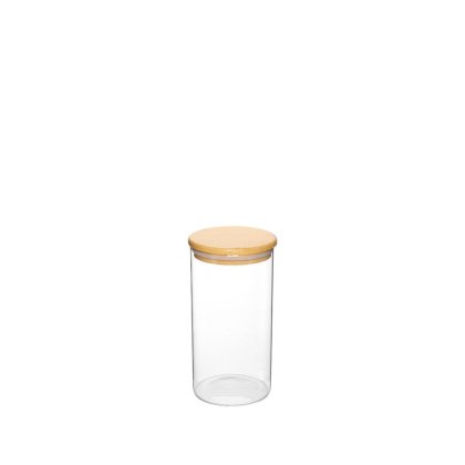 Jomafe Store&Care Round Glass Jar With Bamboo Lid - 1100ml