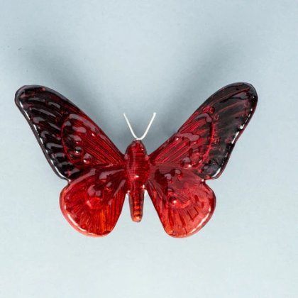 Tilnar Art Brushed Red Butterfly Large - 19 cm