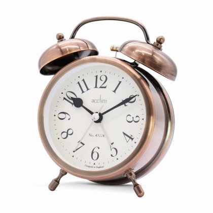 Acctim Pembridge Antique Brass Alarm Clock