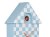 Karlsson Wall Clock Modern Cockoo Checker - Soft Blue