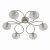 Dar Leysha 6lt Semi Flush Satin Nickel & Glass