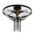 Searchlight Baguette 3 Light Ceiling Light, Black With Satin Brass