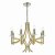 Lyon 8 Light Armed Fitting Antique Brass Crystal