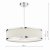 Alvaro 3 Light Single Pendant Polished Chrome Ivory