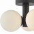 Blake 3 Light Semi Flush Matt Black Opal Glass