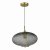 Edmond 1 Light Pendant Smoked Glass Antique Brass Detail