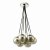 Elpis 7 Light Cluster Pendant Polished Chrome Smoked Glass