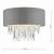 Halle 4 Light Flush Grey Shade Crystal