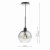 Lycia 1 Light Single Pendant Matt Black Ombre Smoked Glass