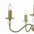 Lyzette 5 Light Armed Fitting Aged Brass Ribbed Glass